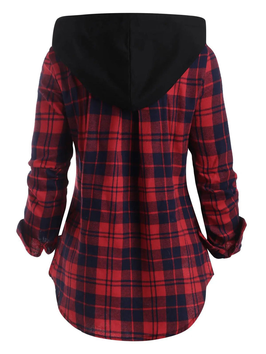 Damen Flanelljacke mit Kapuze und praktischen Taschen Echoarchiv
