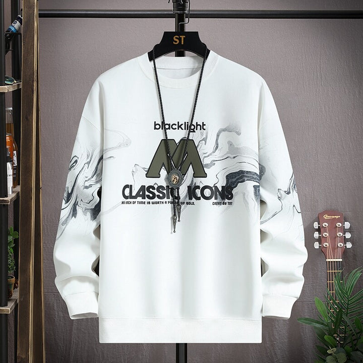 Herren modischer Sweatshirt mit kreativem Grafikdesign Echoarchiv