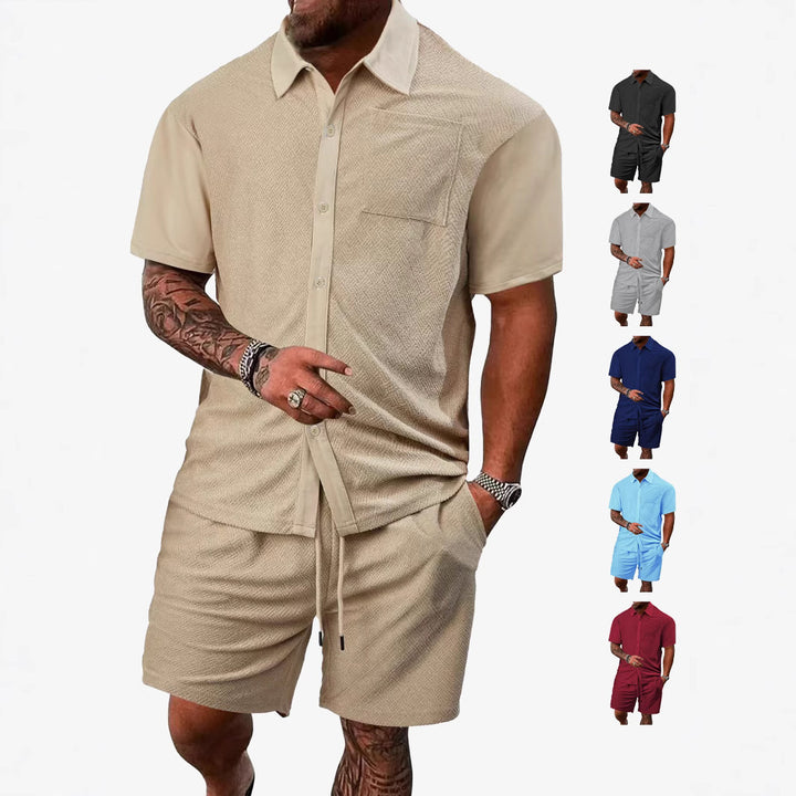 Herren Atmungsaktives Freizeitshirt und Shorts Set Echoarchiv