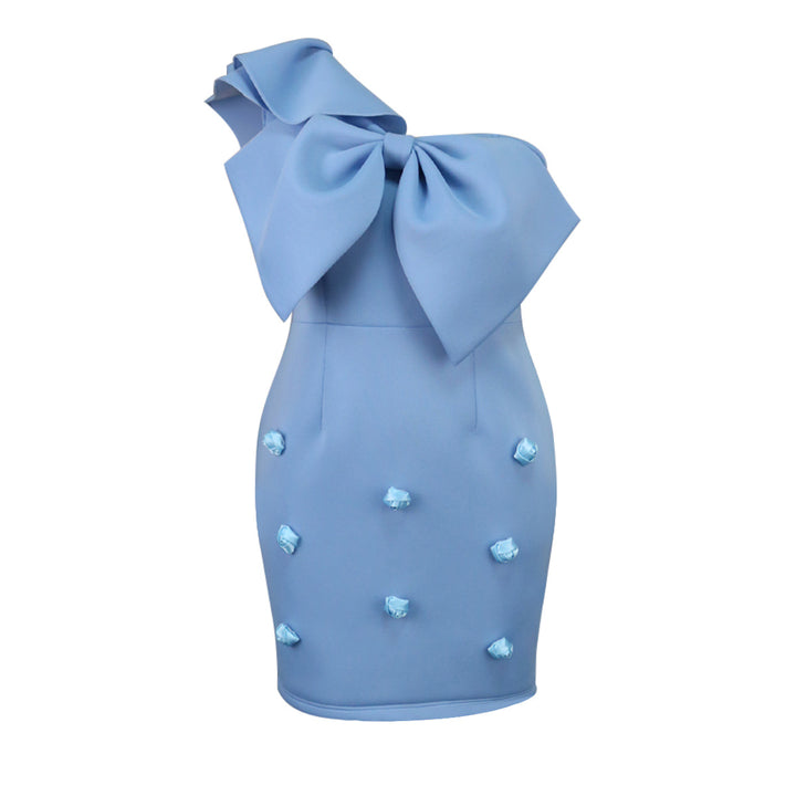 Damen figurbetontes Cocktailkleid mit voluminösem Schleifendesign Echo Archiv