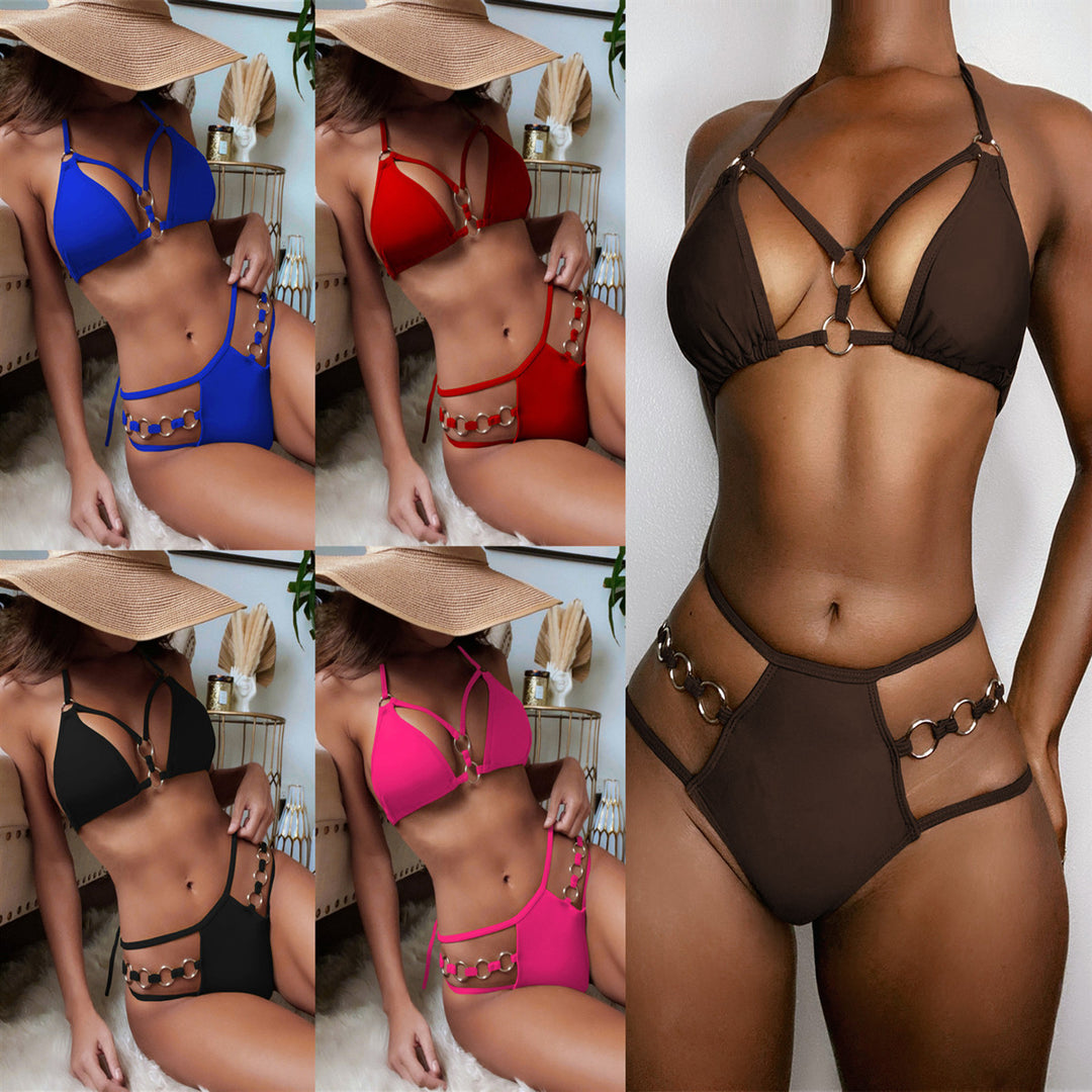 Damen Triangel-Bikini mit modischen Ringdetails Echo Archiv