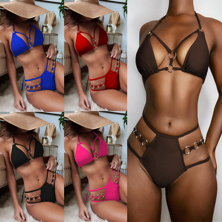 Damen Triangel-Bikini mit modischen Ringdetails Echo Archiv
