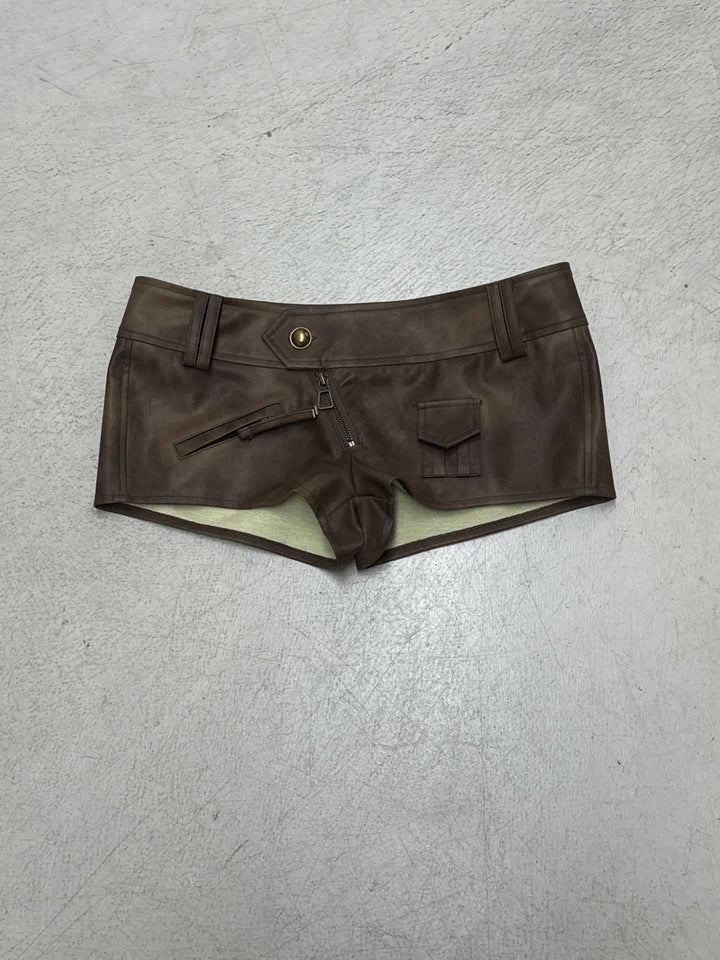 Damen Kunstleder Shorts Echo Archiv