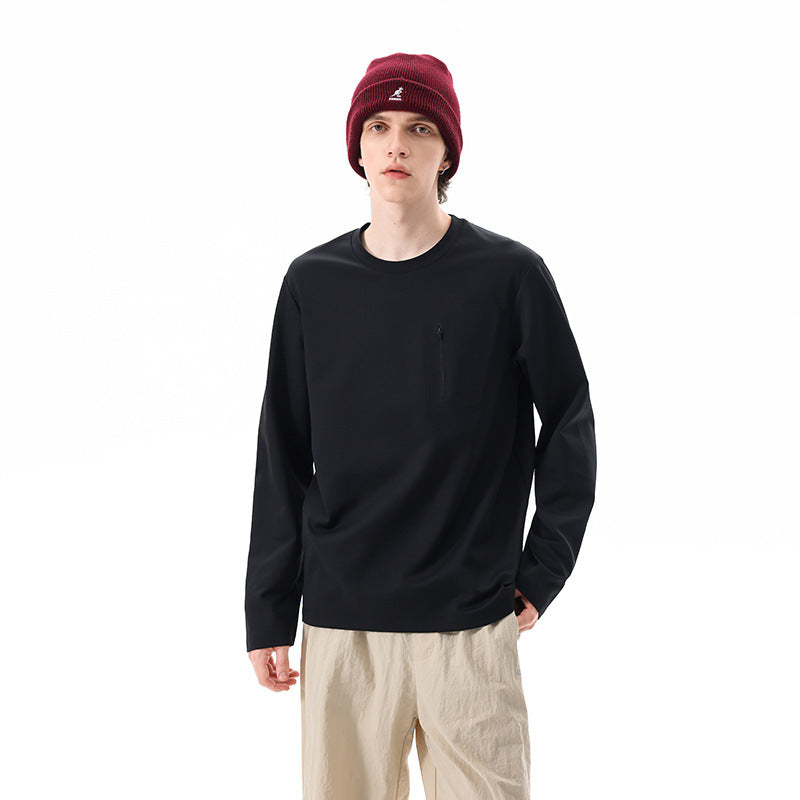 Herren Oversized-Langarmshirt mit Brustreißverschluss und Relaxed-Fit Echo Archiv