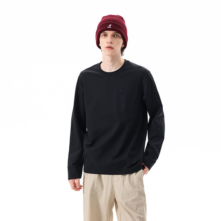 Herren Oversized-Langarmshirt mit Brustreißverschluss und Relaxed-Fit Echo Archiv
