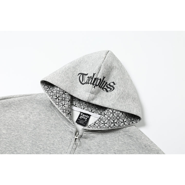 Unisex Kapuzenpullover im Urban‑Gothic‑Print mit geripptem Saum Echoarchiv