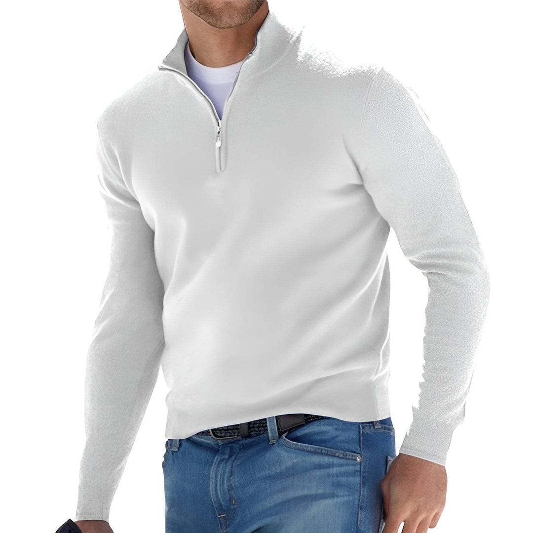 Herren Pullover mit Stehkragen und Reißverschluss Echoarchiv