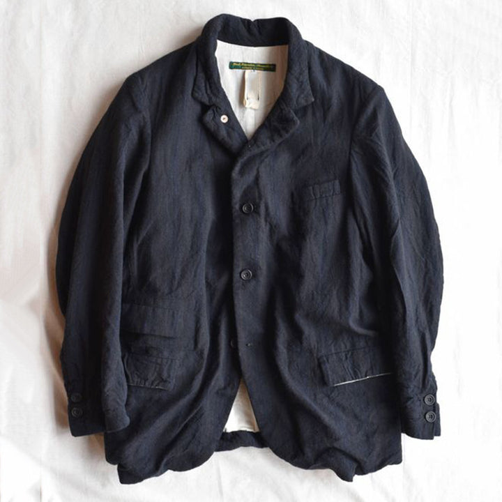 Herren Leichtes Leinenblazer mit lässigem Schnitt und praktischen Taschen Echoarchiv