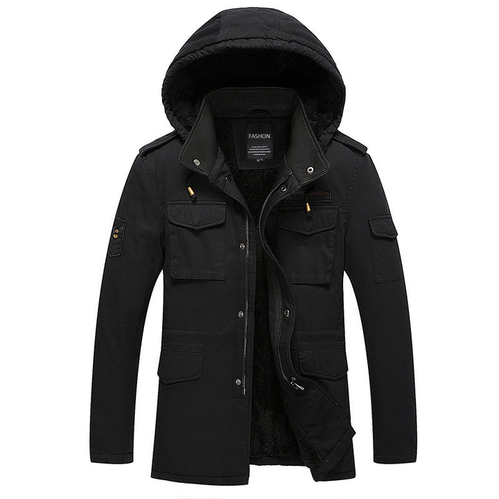 Herren Utility-Parka mit wärmender Teddyfleece-Innenlage, Kapuze und Multifunktions-Taschen Echo Archiv