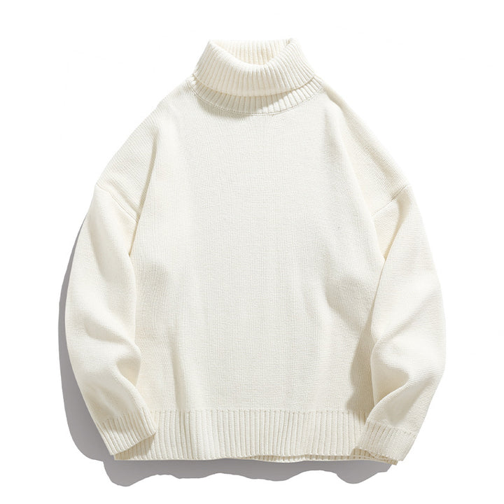 Unisex Lässiger Rollkragenpullover aus Feinstrick mit geripptem Kragen Echo Archiv