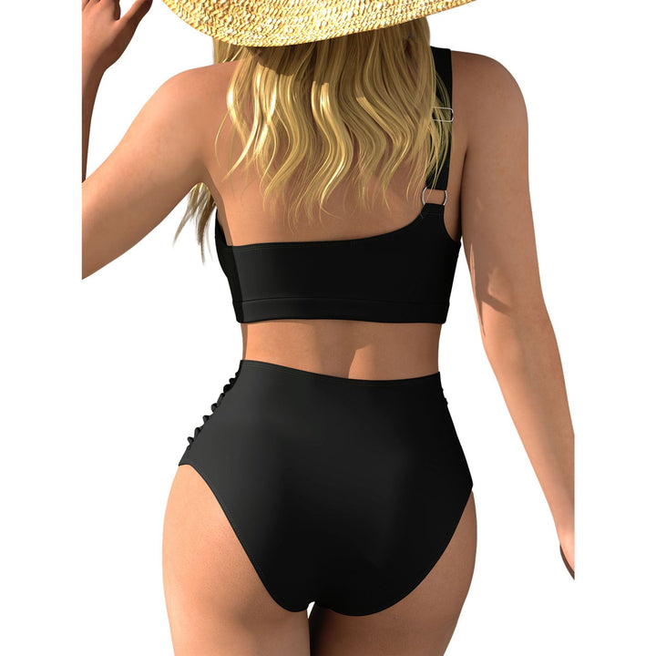 Damen Hochgeschnittener Bikini mit asymmetrischem Oberteil Echo Archiv
