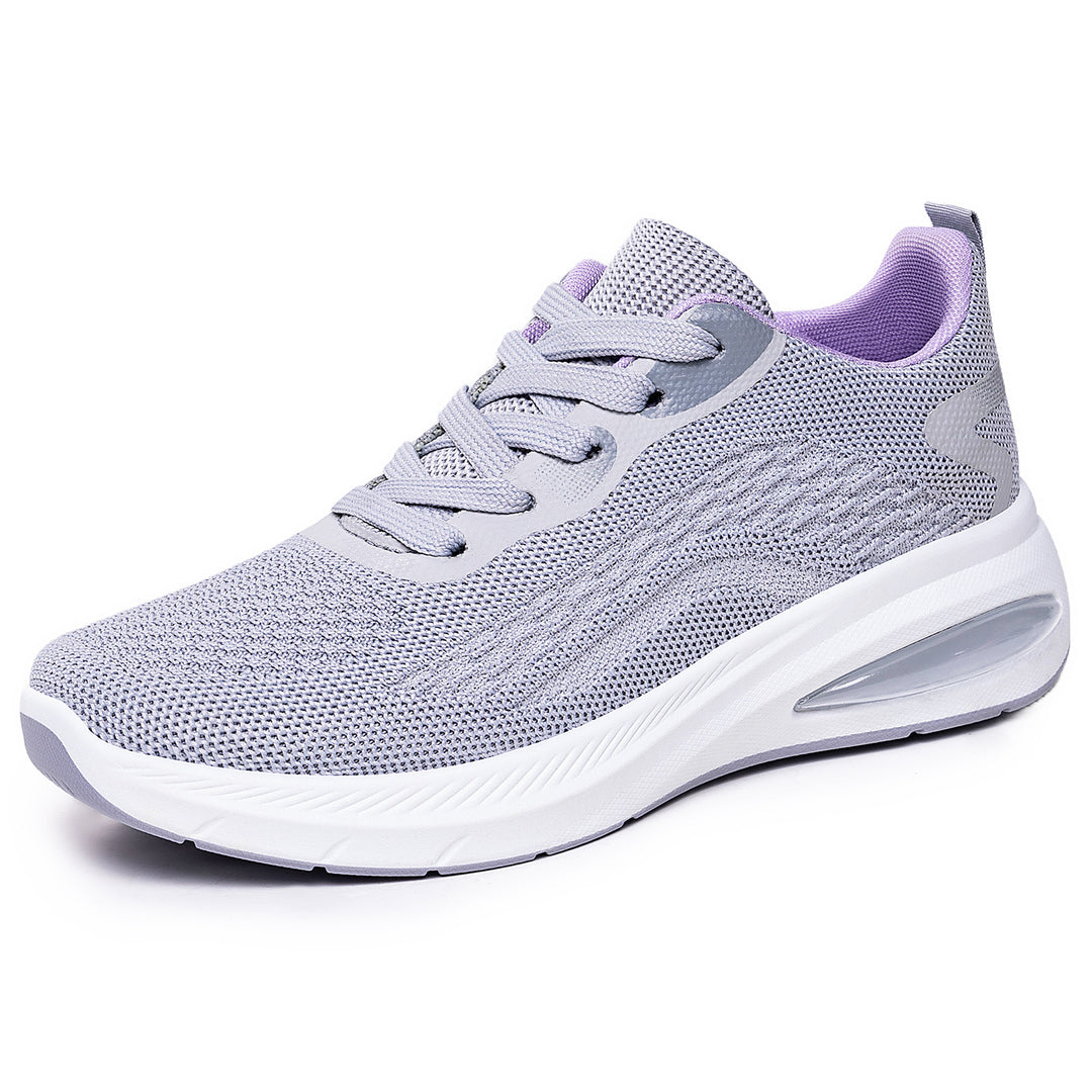 Damen nan leichte Strick-Fitness-Sneaker mit sichtbarem Luftdämpfer und reaktiver EVA-Plateau-Sohle Echo Archiv