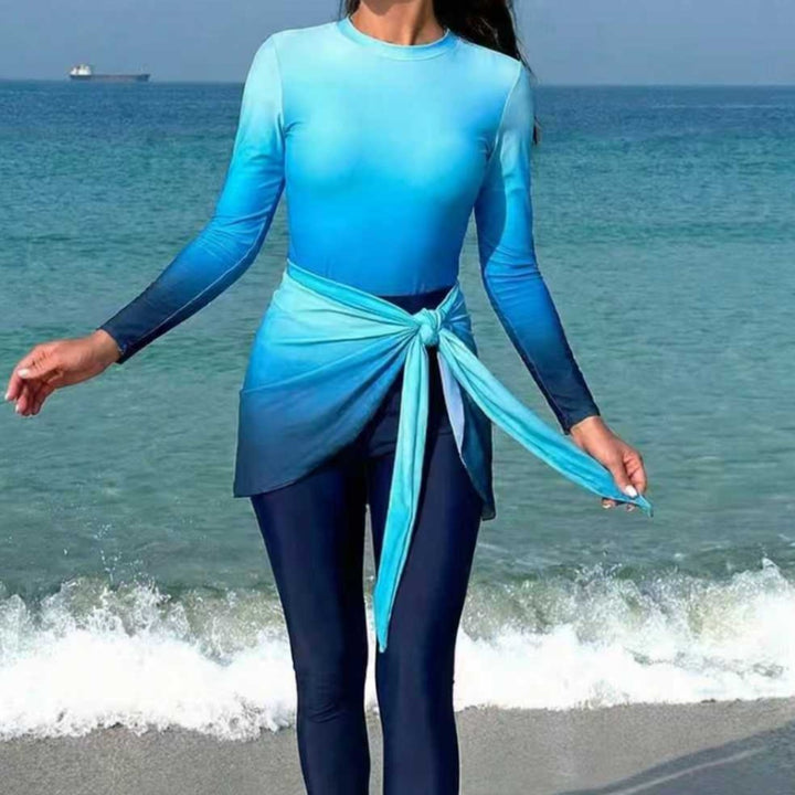 Damen Modischer Surfanzug mit eleganten Wickeldetails Echo Archiv