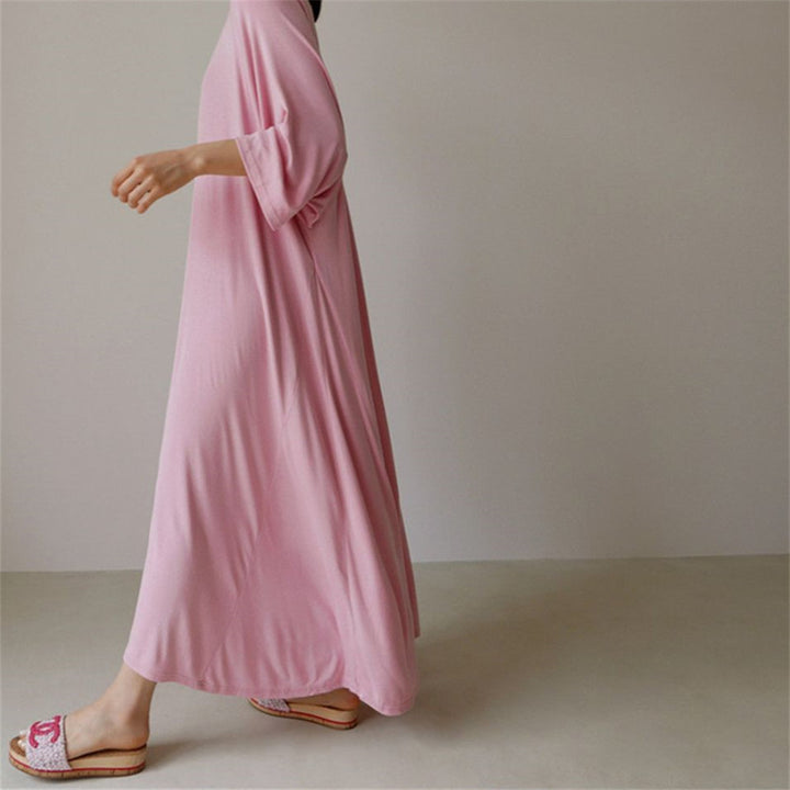 Damen Weiches Oversize-Tunikakleid aus Viskose‑Jersey mit Raglanärmeln Echoarchiv