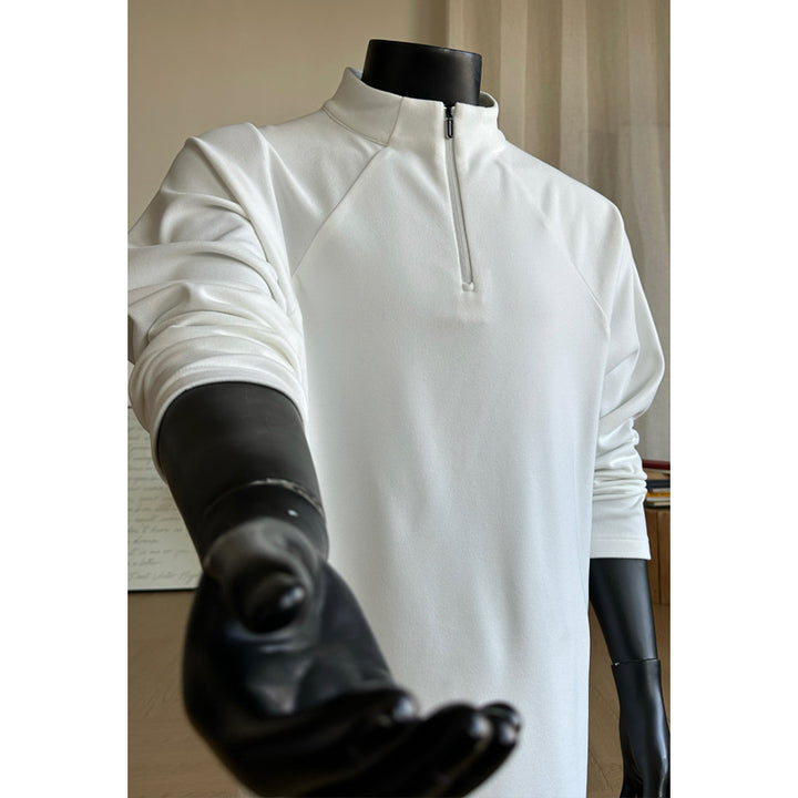 Damen modischer Stehkragen Pullover mit Reißverschluss Echo Archiv