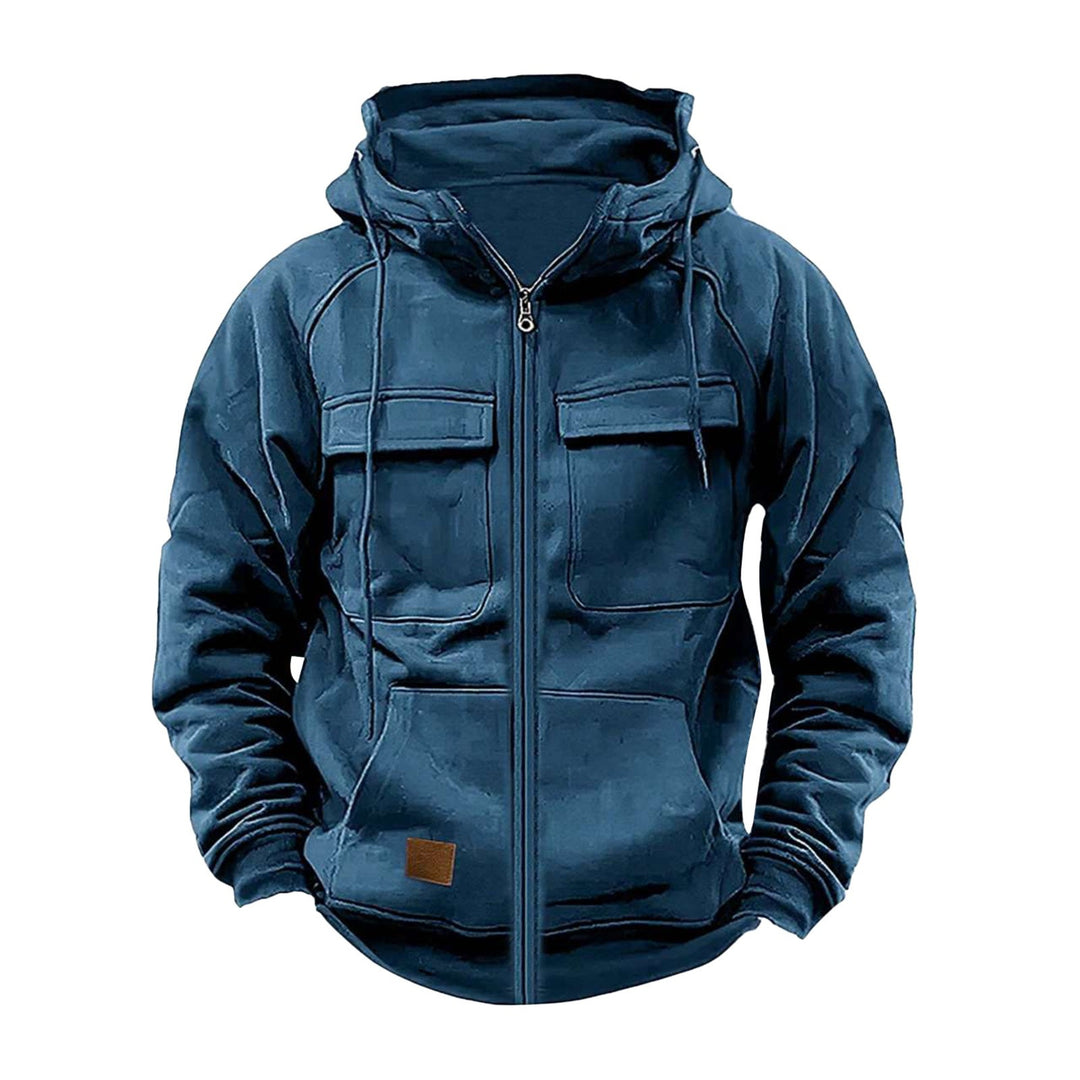 Herren moderne Bomberjacke mit funktionalen Taschen und verstellbarem Kapuzensystem Echoarchiv