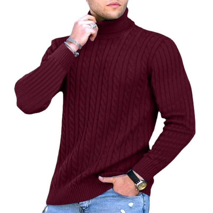 Herren kuscheliger Rollkragenpullover aus hochwertigem Strickmaterial Echoarchiv
