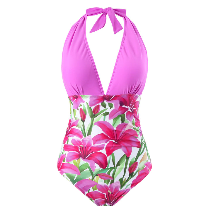 Damen Badeanzug mit floralem Design und modischem Überrock Echo Archiv
