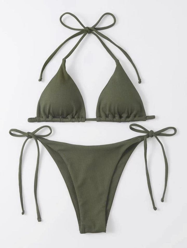 Damen Triangel-Bikini mit verstellbaren Schnüren Echo Archiv