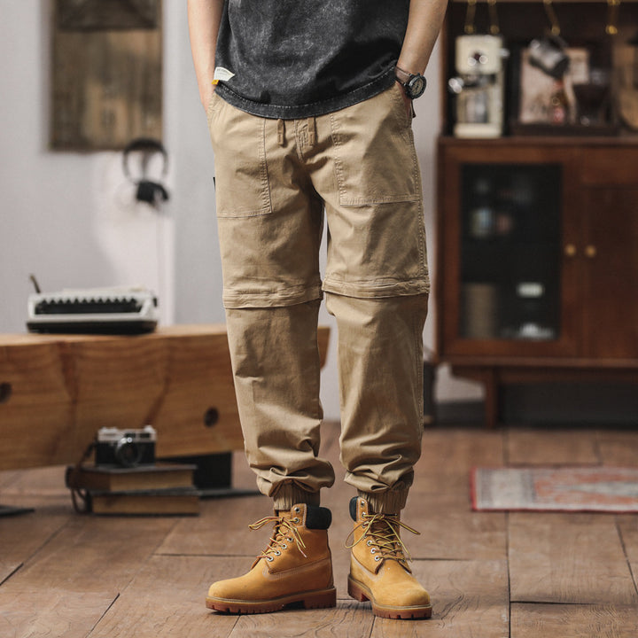 Herren Zip-Off-Cargo-Jogger mit Tunnelzugbund, Knietrennung und elastischen Bündchen Echo Archiv