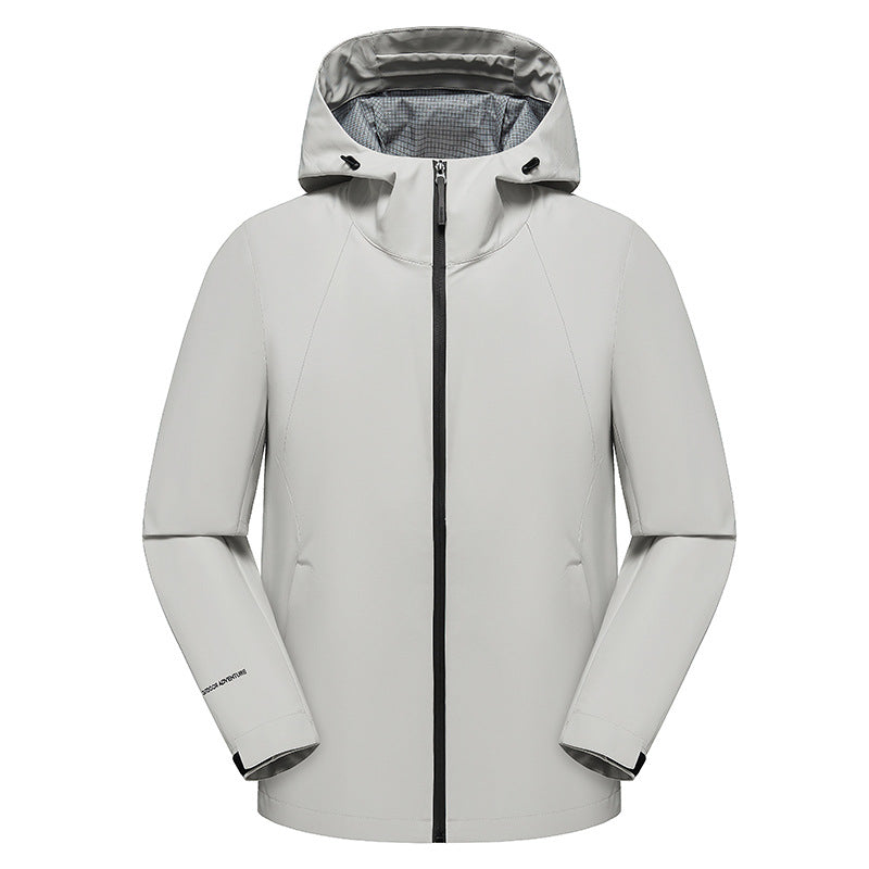 Herren dreilagige Softshell-Kapuzenjacke mit nahtversiegelter Wetterschutzmembran und ergonomischem Schnitt Echoarchiv