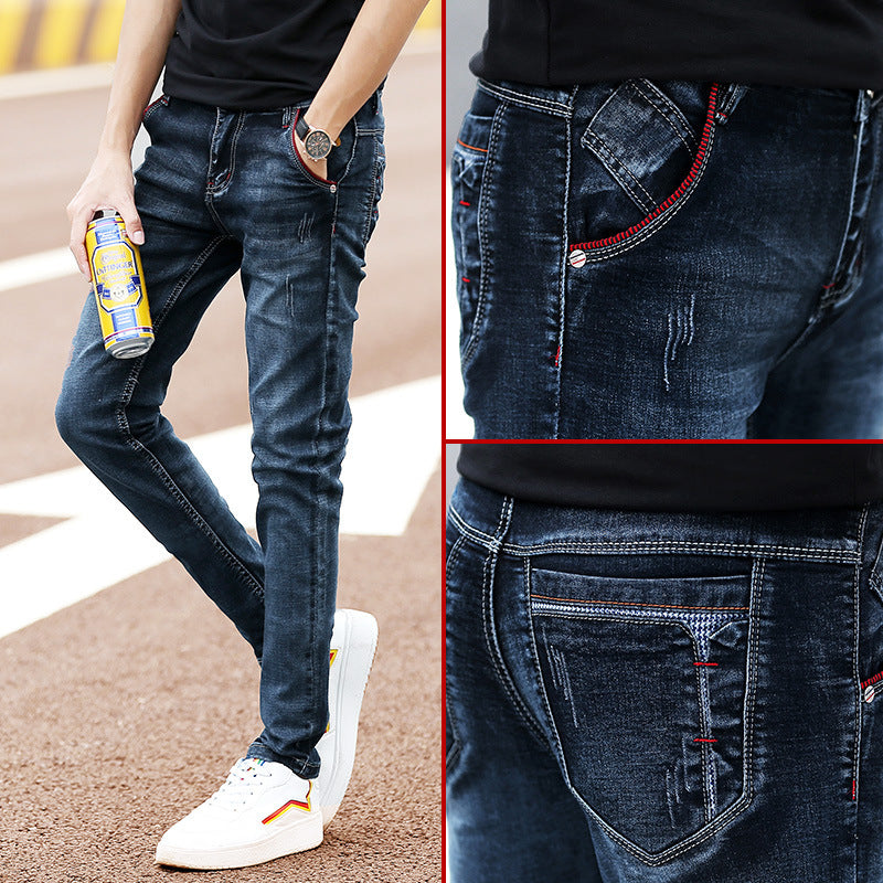 Herren Slim-Fit Jeans mit modischen Destroyed-Details Echoarchiv
