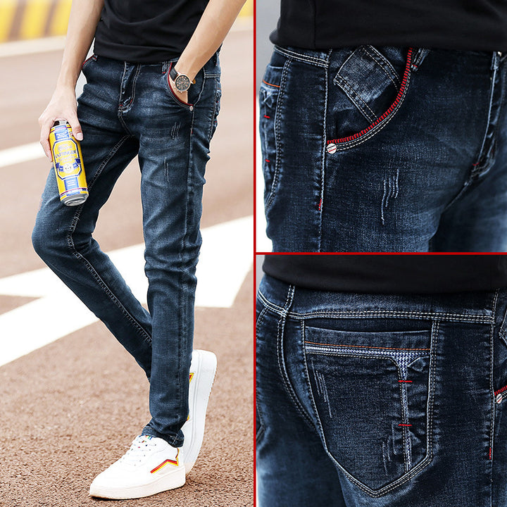 Herren Slim-Fit Jeans mit modischen Destroyed-Details Echoarchiv