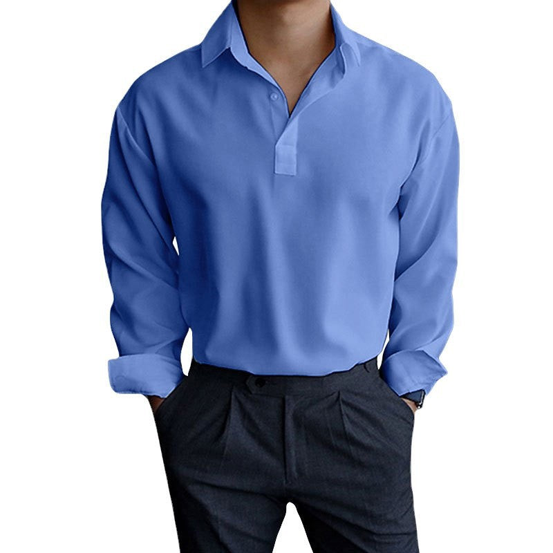 Herren Langarmshirt mit modernem Polokragen und eleganter Passform Echoarchiv