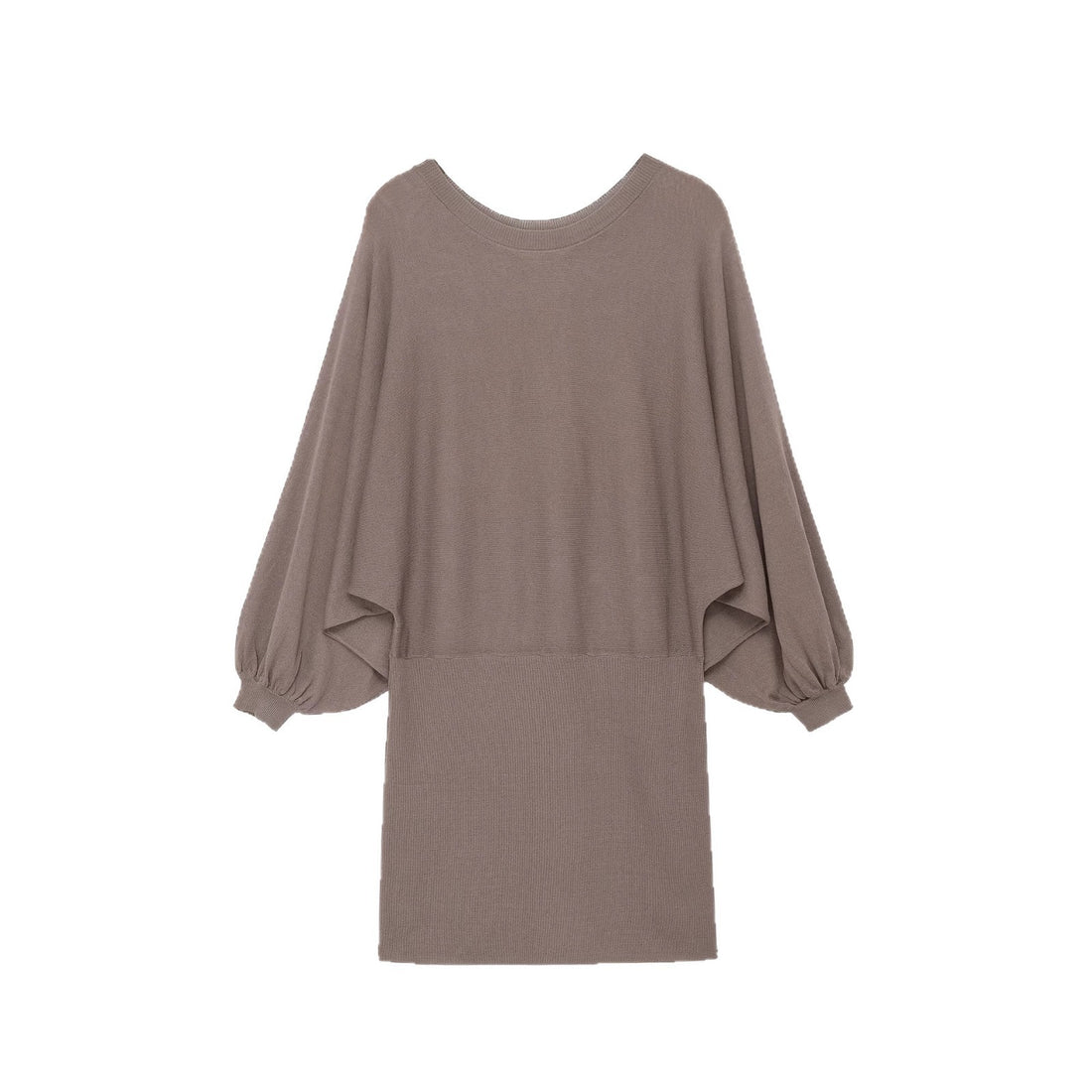 Damen Midikleid mit weitem Poncho-Oberteil und Ballonärmeln Echoarchiv