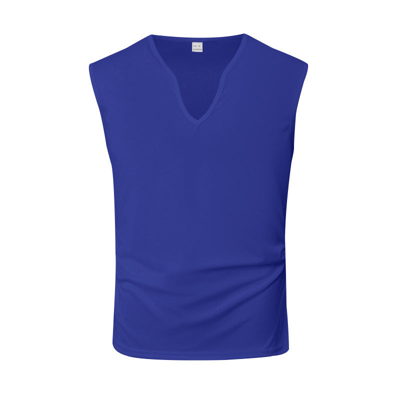 Herren ärmelloses V-Ausschnitt-Tanktop aus atmungsaktivem Stretchmaterial Echoarchiv