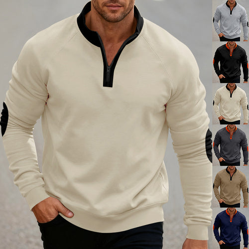 Herren Sportlicher Sweatpullover mit Stehkragen Echoarchiv