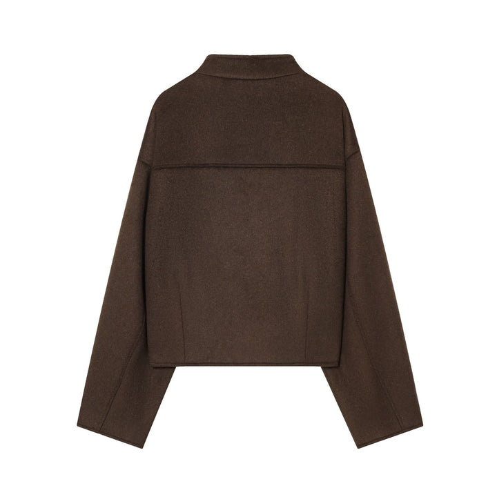 Damen nan kurzes Wollcape mit asymmetrischer Knopfleiste Echo Archiv