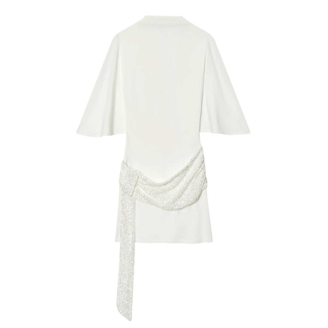Damen elegantes Oberteil mit geschwungenem Saum und funkelnden Applikationen Echo Archiv