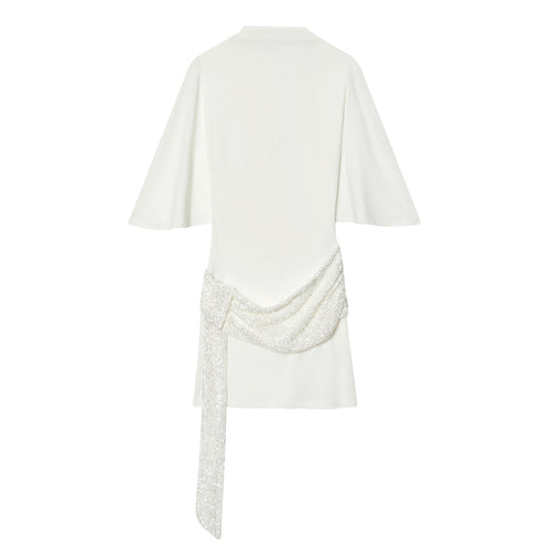 Damen elegantes Oberteil mit geschwungenem Saum und funkelnden Applikationen Echo Archiv