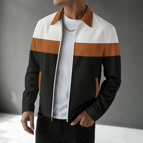 Herren Sportjacke mit Farbakzenten und stylishen Reißverschlusstaschen Echoarchiv