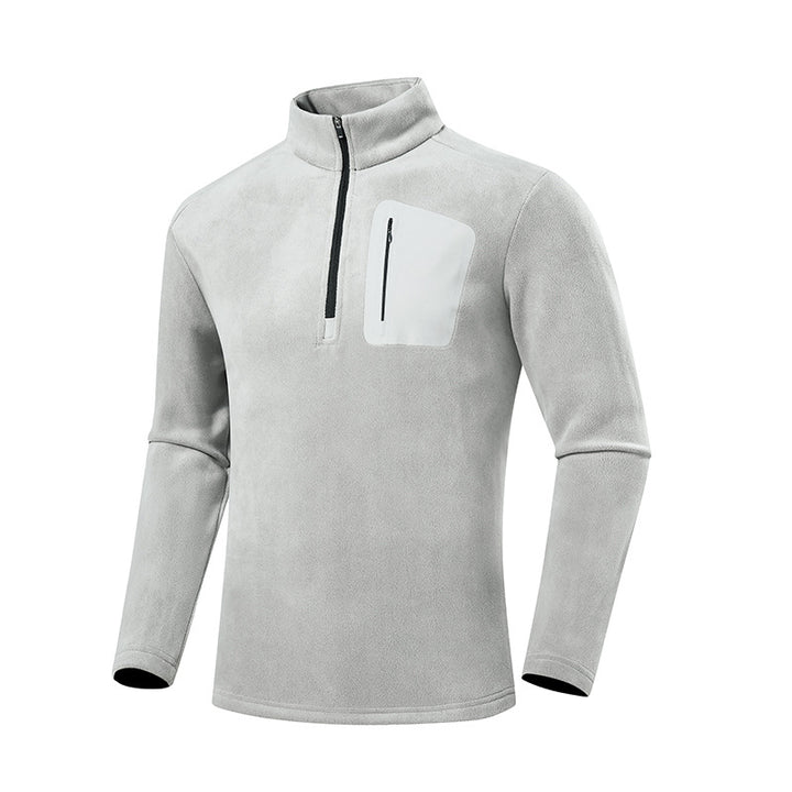 Herren Fleece-Pullover mit Viertel-Reißverschluss und verdeckter Brusttasche Echo Archiv