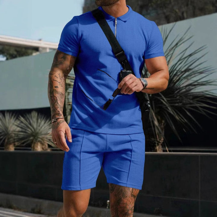 Herren Polo-Set mit modischer Struktur und komfortablem Schnitt Echoarchiv
