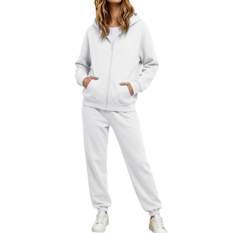 Damen Komfortabler Kapuzenpullover und Jogginghose Set Echoarchiv