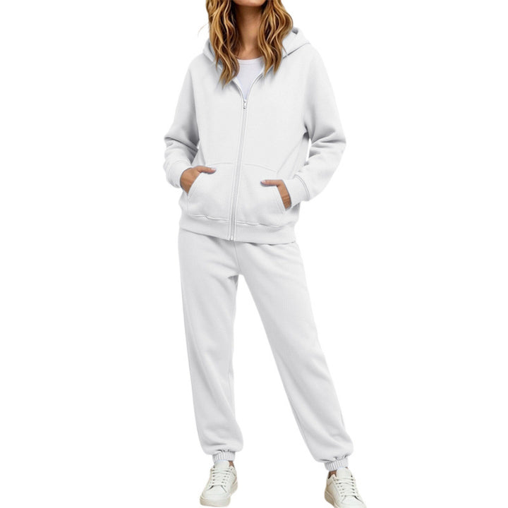 Damen Komfortabler Kapuzenpullover und Jogginghose Set Echoarchiv