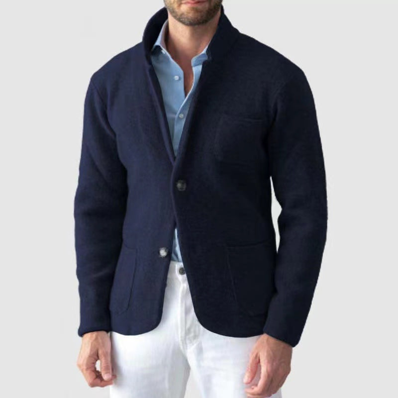 Herren Strickblazer mit eleganter Optik und praktischen Taschen Echoarchiv