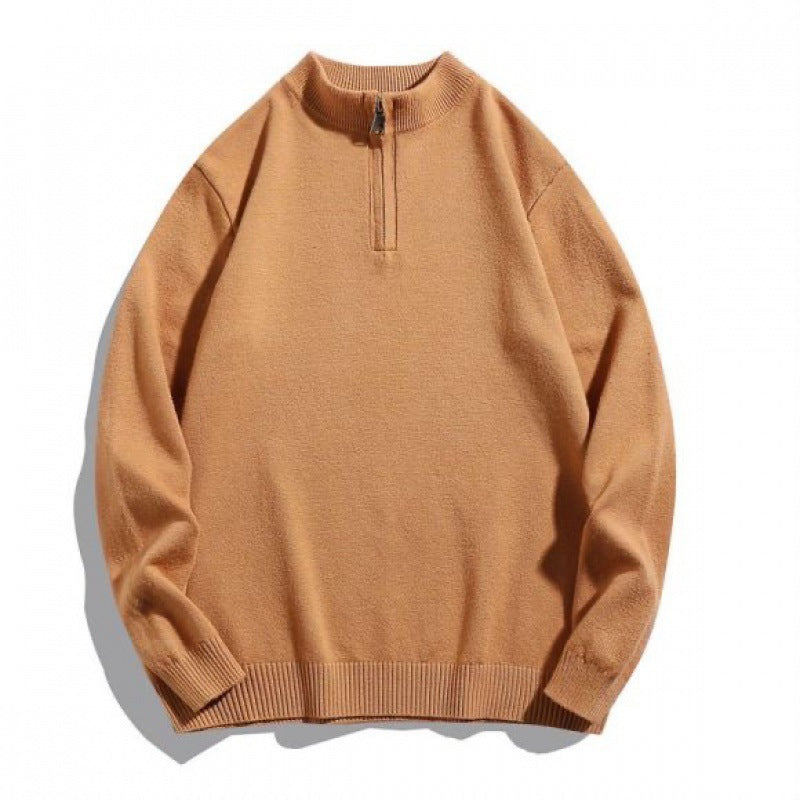 Herren gemütlicher Rollkragenpullover mit Reißverschluss Echoarchiv