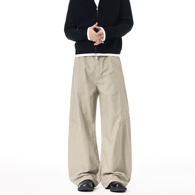 Herren Ultraweite Palazzo-Baggy-Hose mit tiefem Schritt und entspanntem Bund Echo Archiv