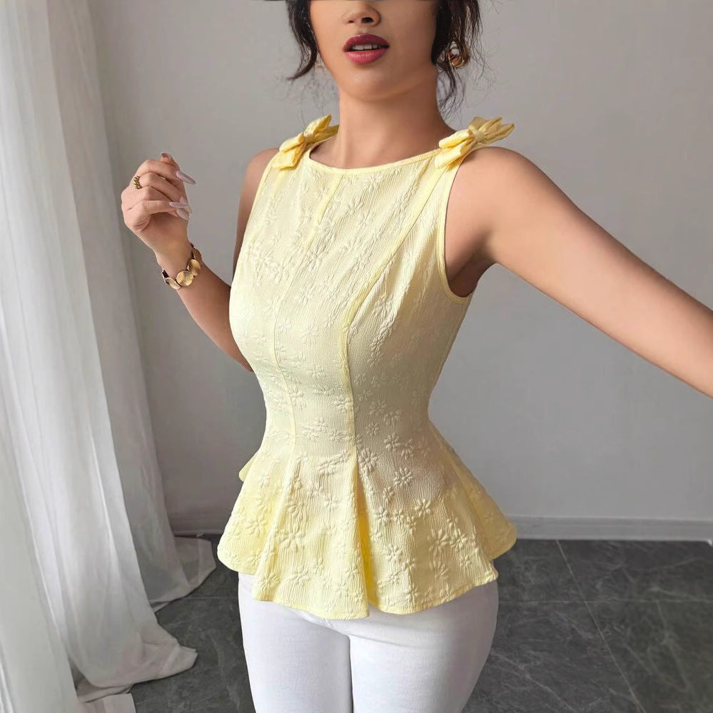 Damen Peplum-Top mit floralen Details Echo Archiv
