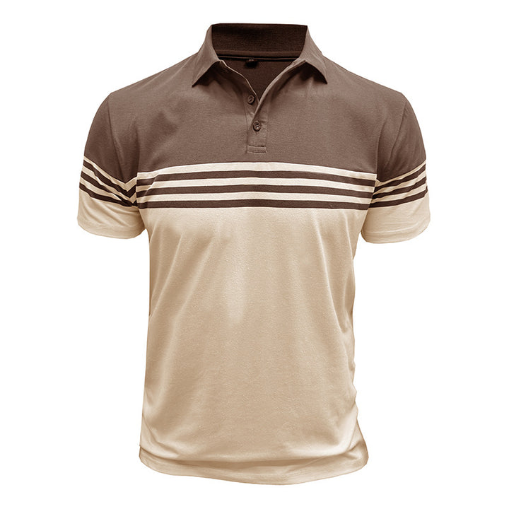 Herren Poloshirt mit modernem Streifendetail Echoarchiv