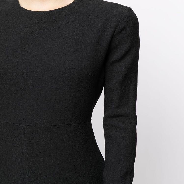 Damen Tailliertes Midikleid mit langem Arm, vorderlichem Schlitz und cleanem Tailoring Echoarchiv