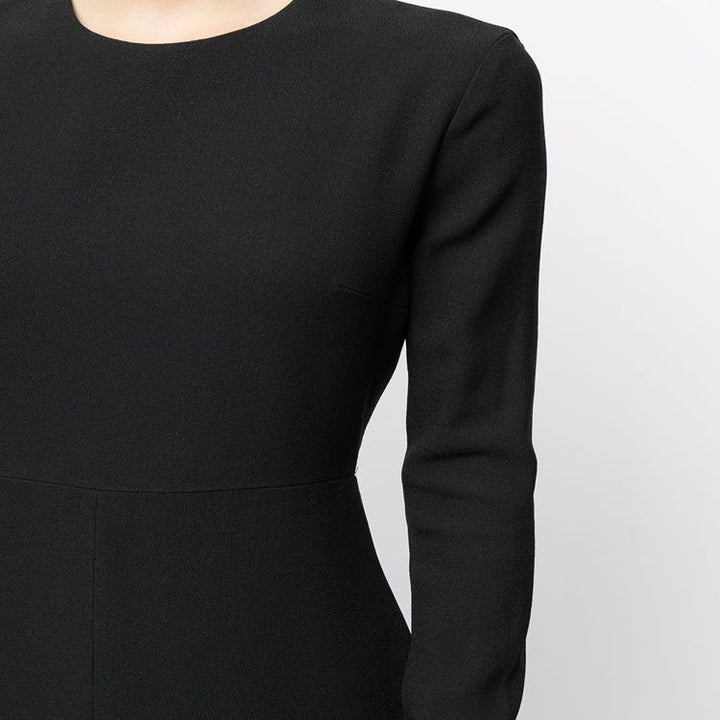 Damen Tailliertes Midikleid mit langem Arm, vorderlichem Schlitz und cleanem Tailoring Echoarchiv