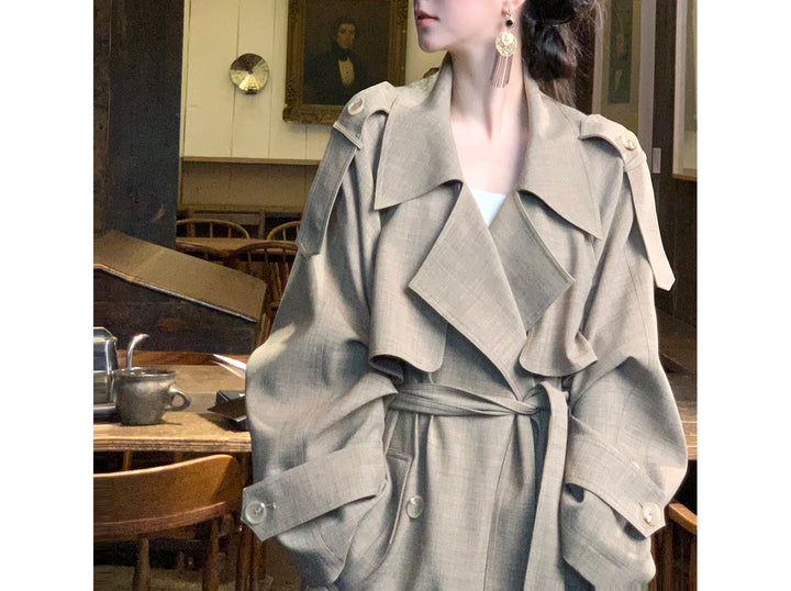 Damen Elegante und lässige Übergangsjacke mit kontrastierenden Ärmeln Echoarchiv