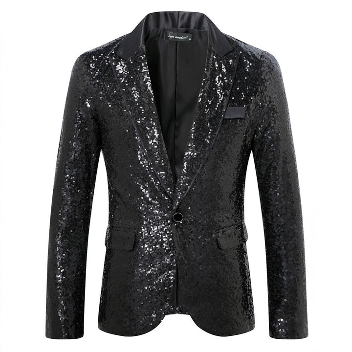 Herren Glamouröser Paillettenblazer Echoarchiv
