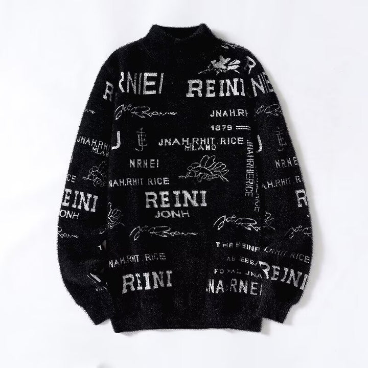 Damen Kuscheliger Oversized Pullover mit hohem Kragen Echoarchiv