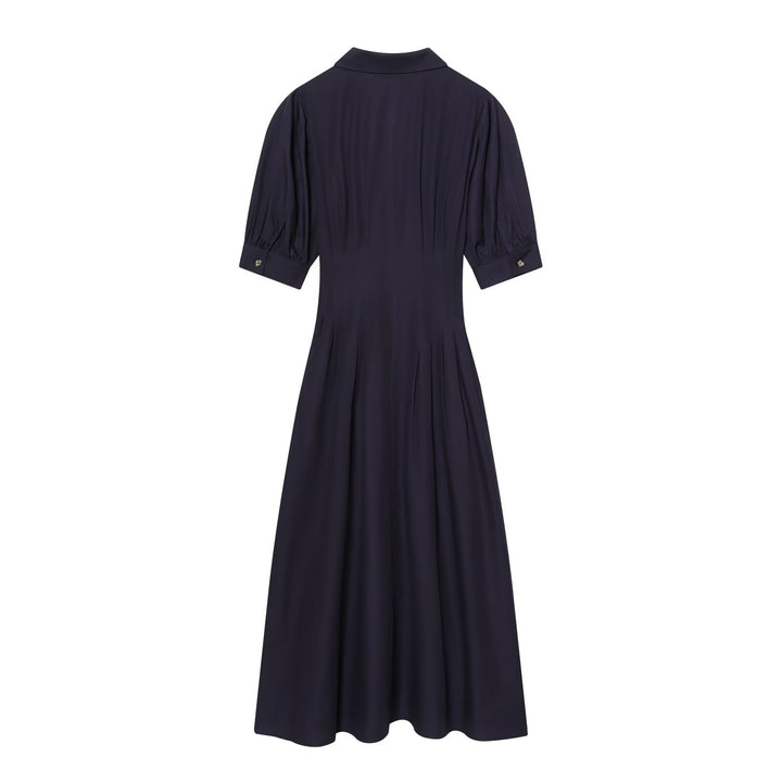 Damen Hemdblusenkleid mit taillierter Passform, Puffärmeln und durchgehender Knopfleiste Echo Archiv